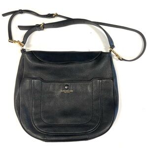 Marc Jacobs Hobo Black Pebbled Leather Over The Shoulder Handbag Purse